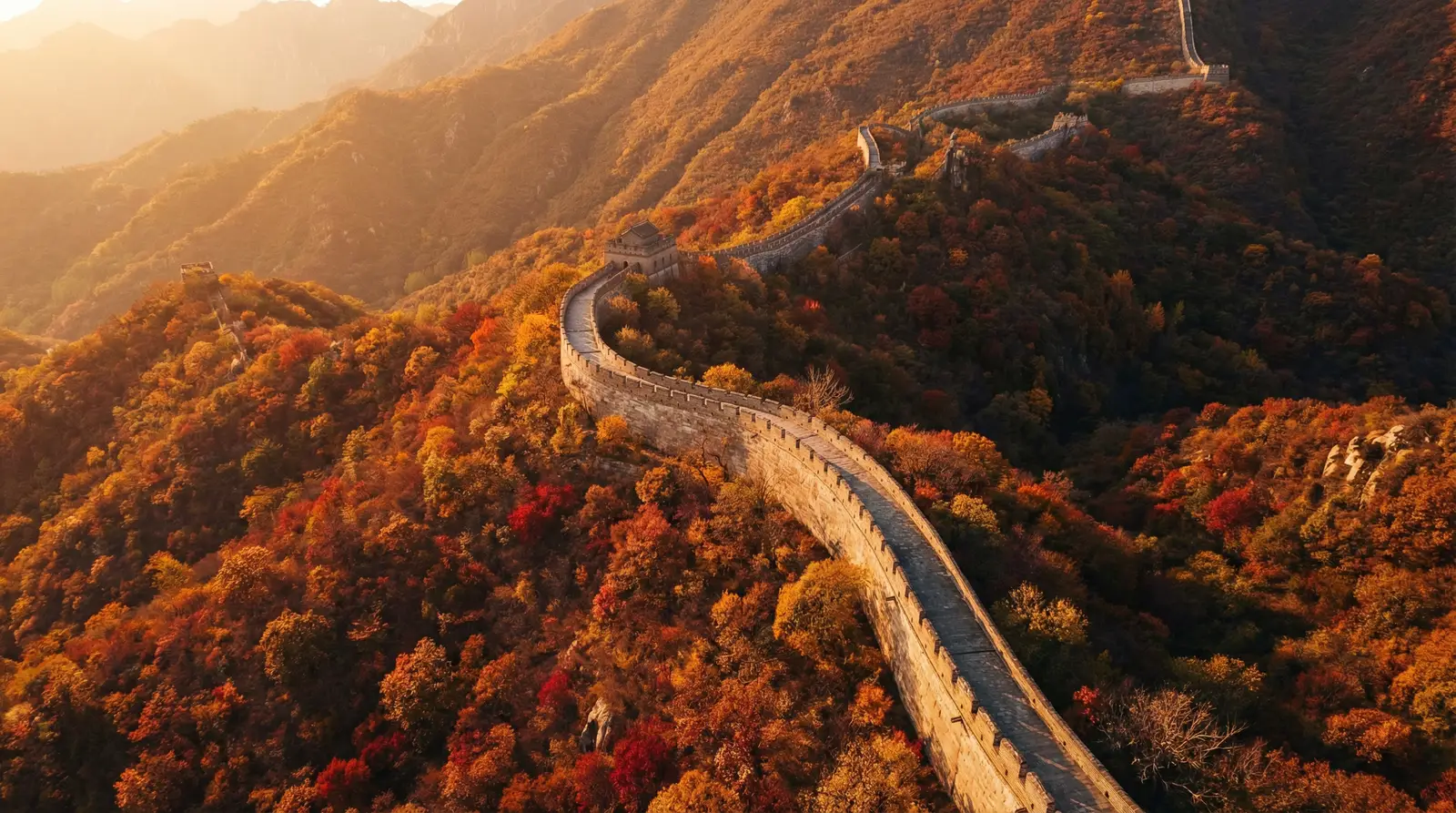 高濑七海 秋日长城航拍全景